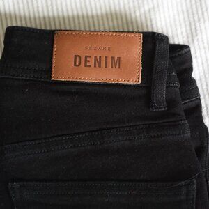 Sezane Perfect Slim Jeans – Black – Size 25